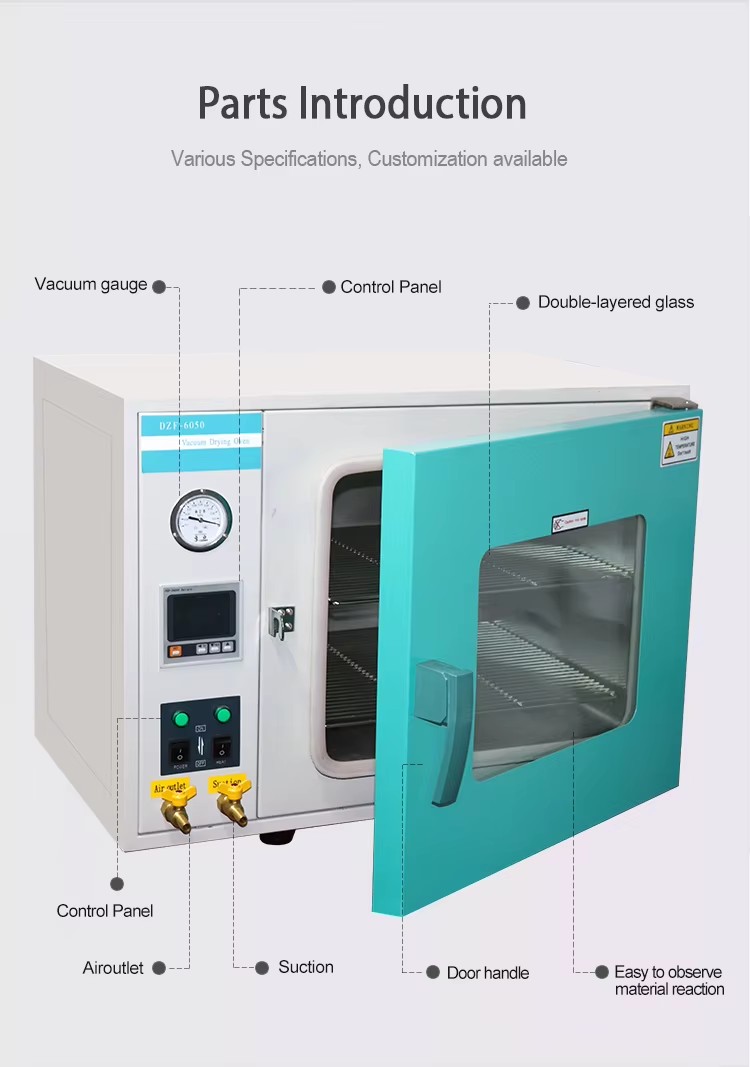 Energy Saving Economical Small 55L Chamber Lab Vacuum Drying Oven 110V/220V Lab Vacuum Drying Oven