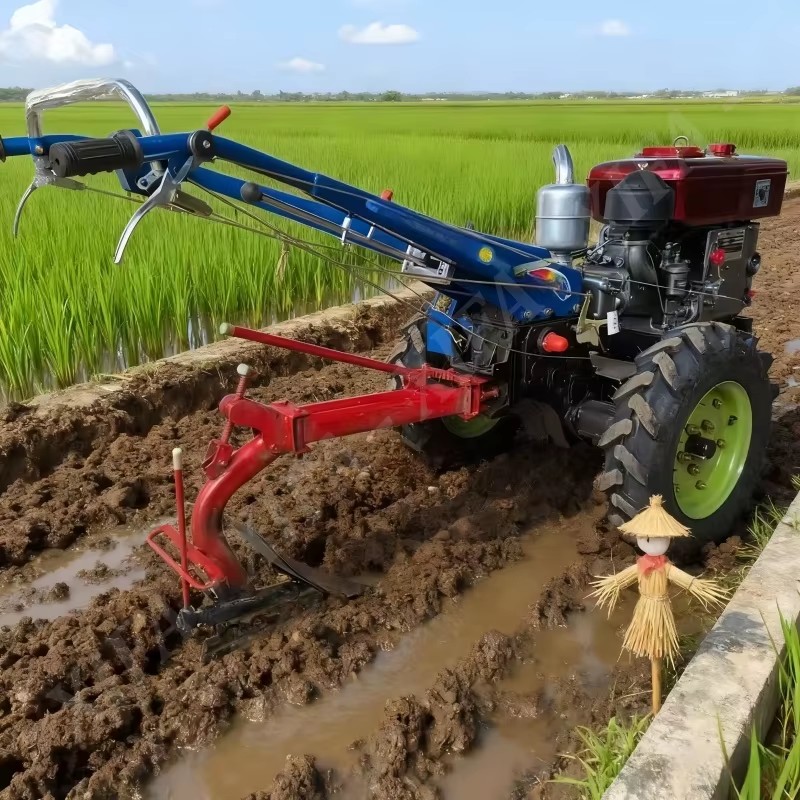 Walking Tractor 22HP for Paddy Field Two Wheel Diesel Hand Tractor Wet Land Cultivation