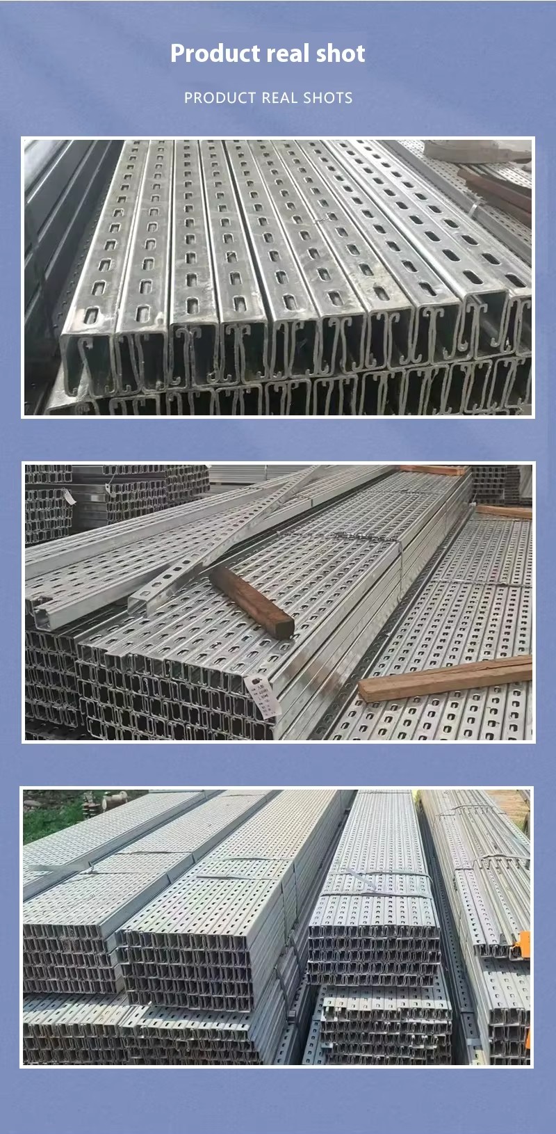 Chinese Steel Manufacturer Hot-Dip Galvanized C-Shaped Steel Photovoltaic Bracket Manufacturers Solar Power Generation Brackets