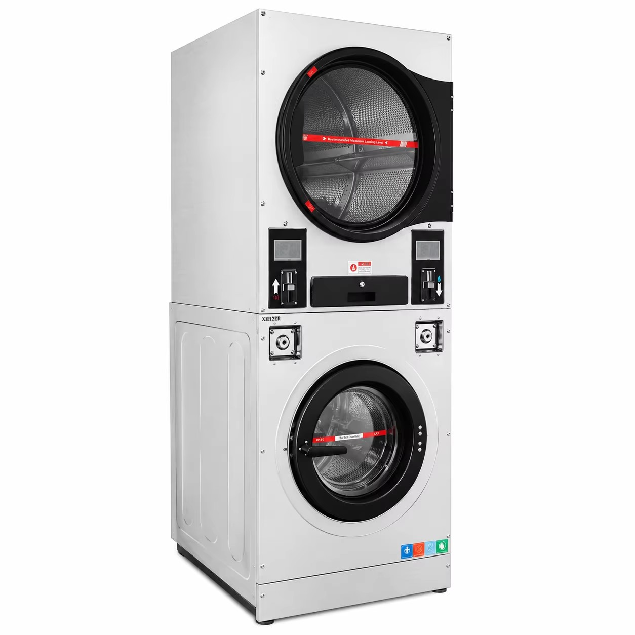 Energy Saving Coin Operated Laundry Equipment Washer Dryer Combo for Business