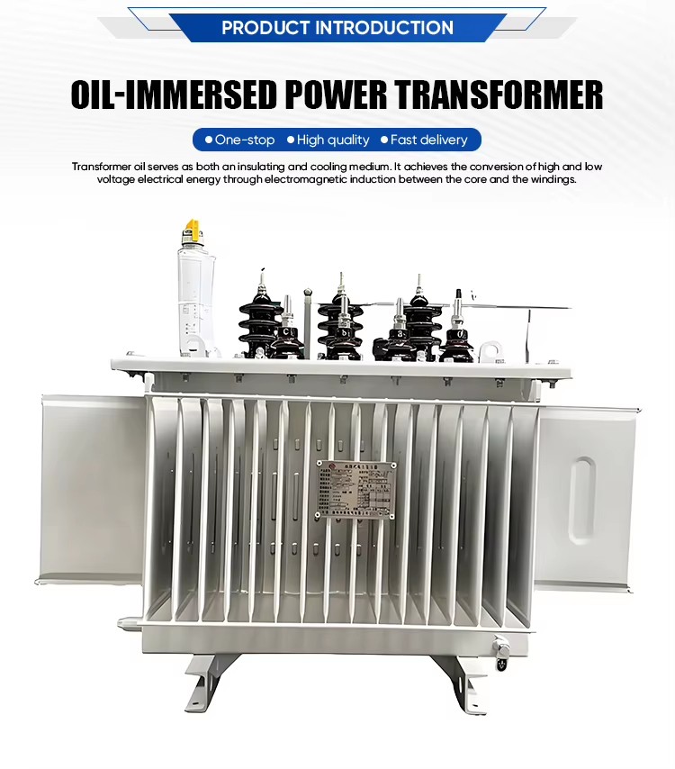 Compact Structure Three Phase Step Down Oil Immersed Transformer Solar Power Station Voltage Regulating Equipment