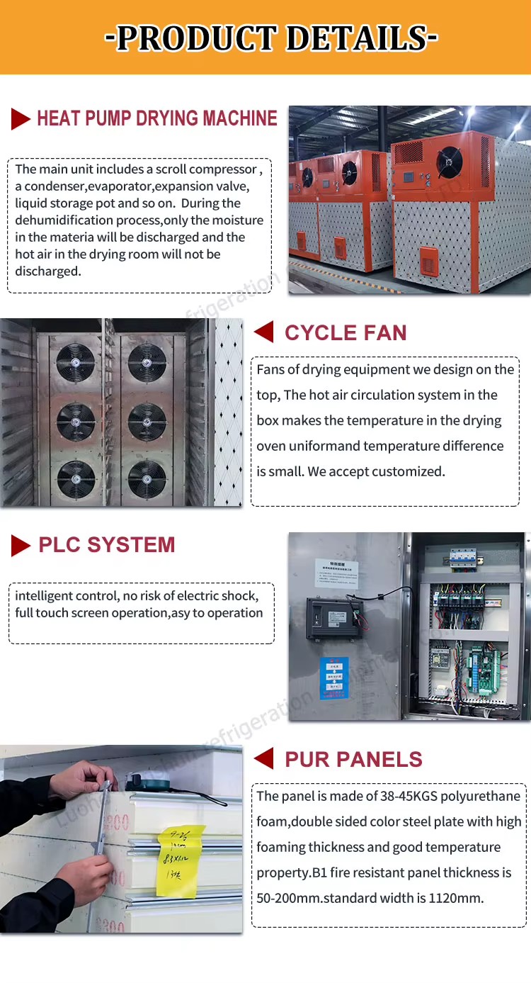 Energy-saving Factory Drying System Drying Room Mosquito Coil Dryer Electric Heater Dry Chamber Hot air cheap Heat Pump
