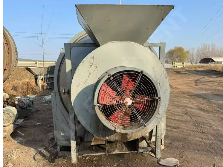 Used Integrated Electric/Biomass High-volume Continuous Heating Rotary Dryer for Dewatering of Industrial Agricultural Material