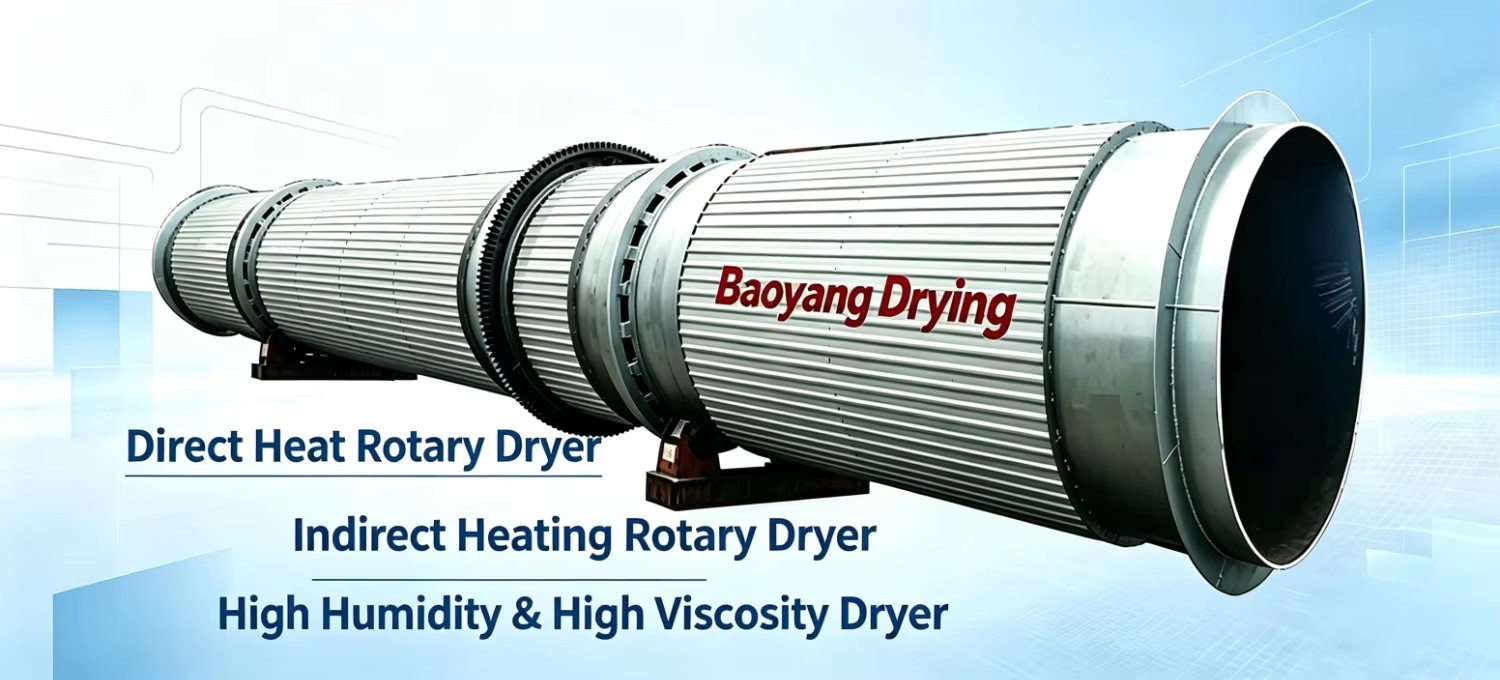 High Efficiency Rotary Drum Dryer for Agricultural Waste Sawdust Rice Husk Straw Bagasse Biomass Material Dehydration Equipment