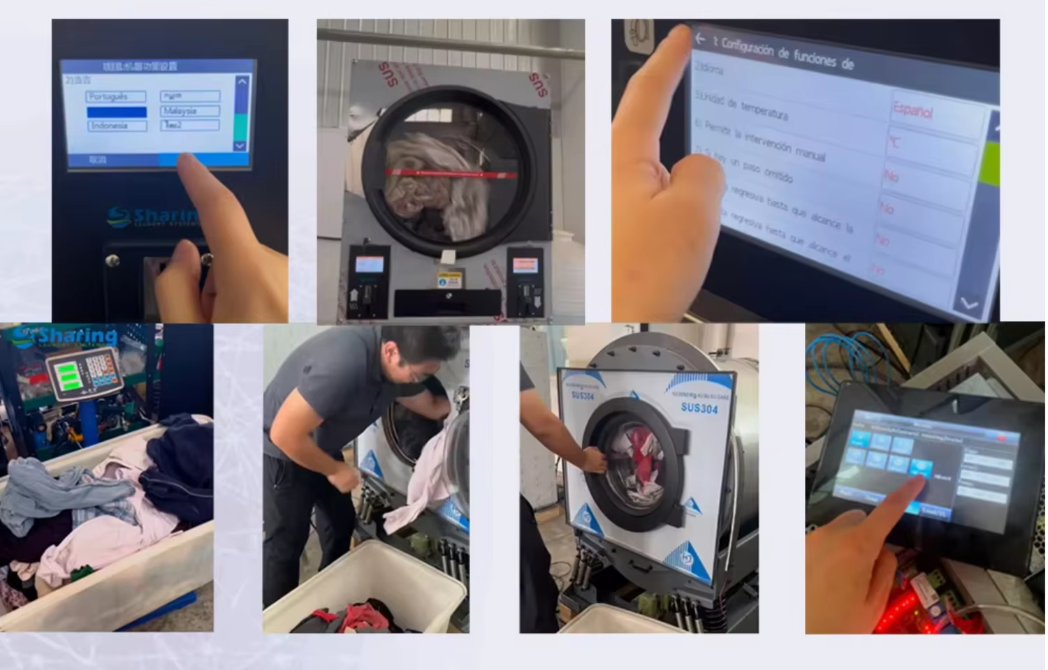 Coin Operated Washing Machine Hard Mount Commercial Laundry Equipment for Self Service Laundry Business