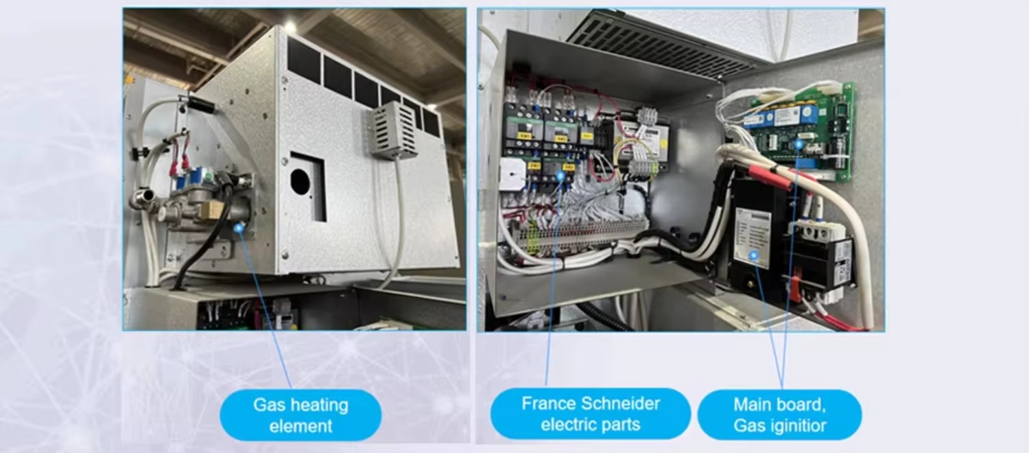 15KG 20KG Commercial Stacked Double Tumble Dryer Gas Electric Steam Heated Coin Operated Laundry Equipment