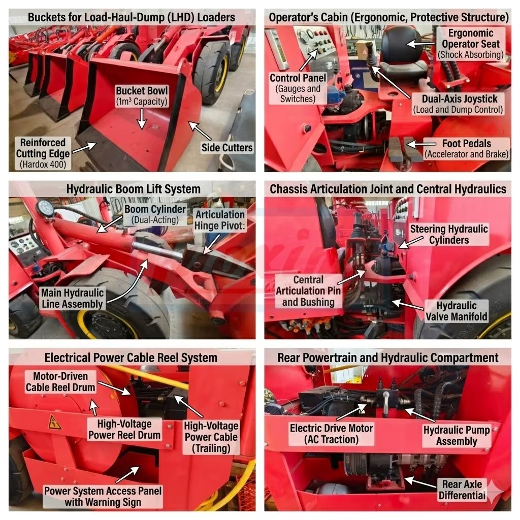Tuoxing TC-100E Zero Emission Electric Underground Scooptram LHD Loader 1m Bucket 45KW 7000kg Energy Saving 2026 Model