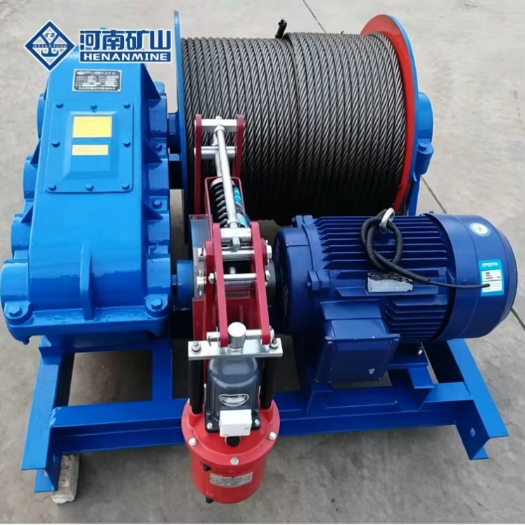 Electric Winch JK Model 1T With Wire Rope Used in Port Lifting