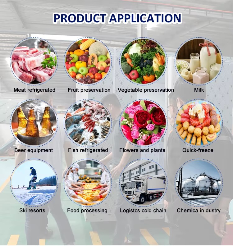 Refrigeration Supplier 1,500-ton Capacity Commercial Industrial Energy Saving Compressor Cold Storage for Food Preservation