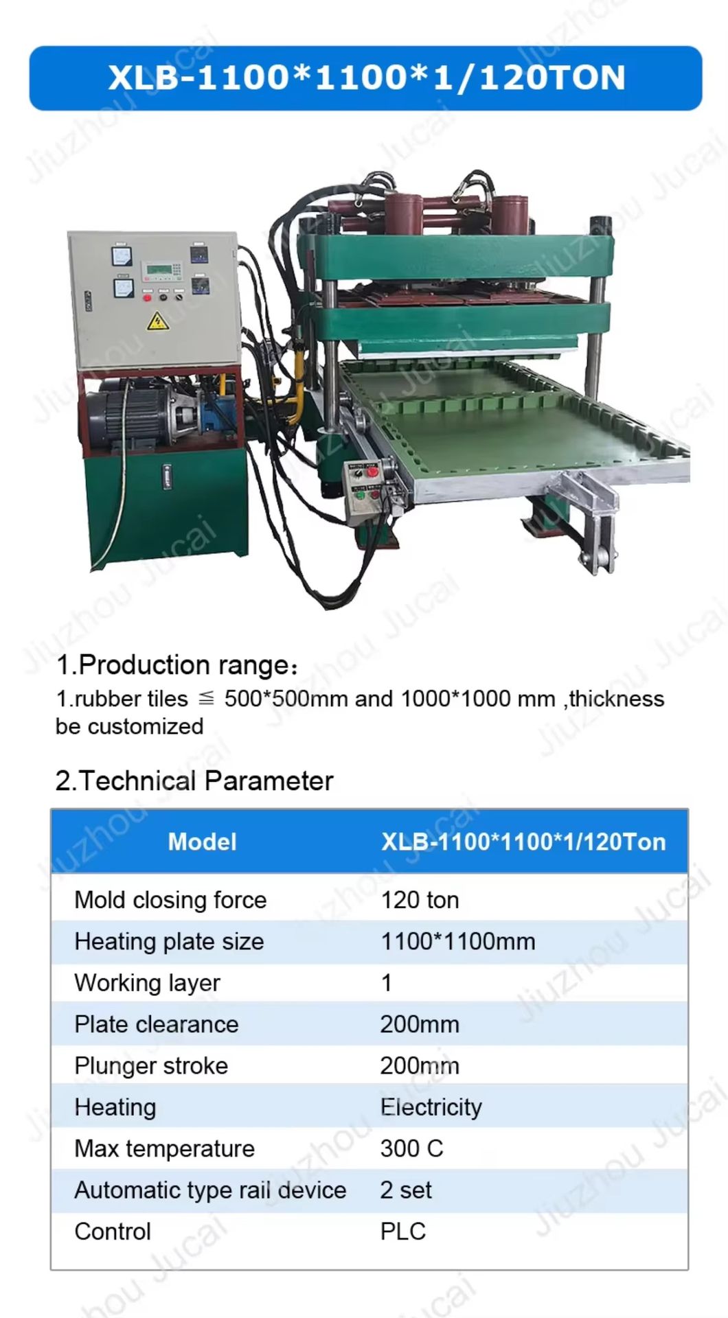 Rubber Tile Floor Making Machine Floor Tile Hydraulic Press Machine Hot Molding Press for Rubber Tile Machine