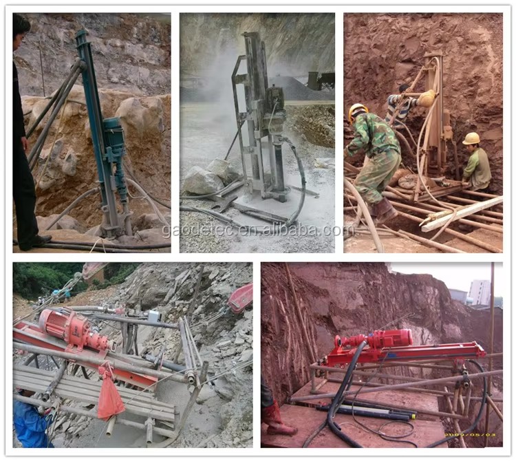 Portable Mini Pneumatic Drive Rock Mine Drilling Rigs