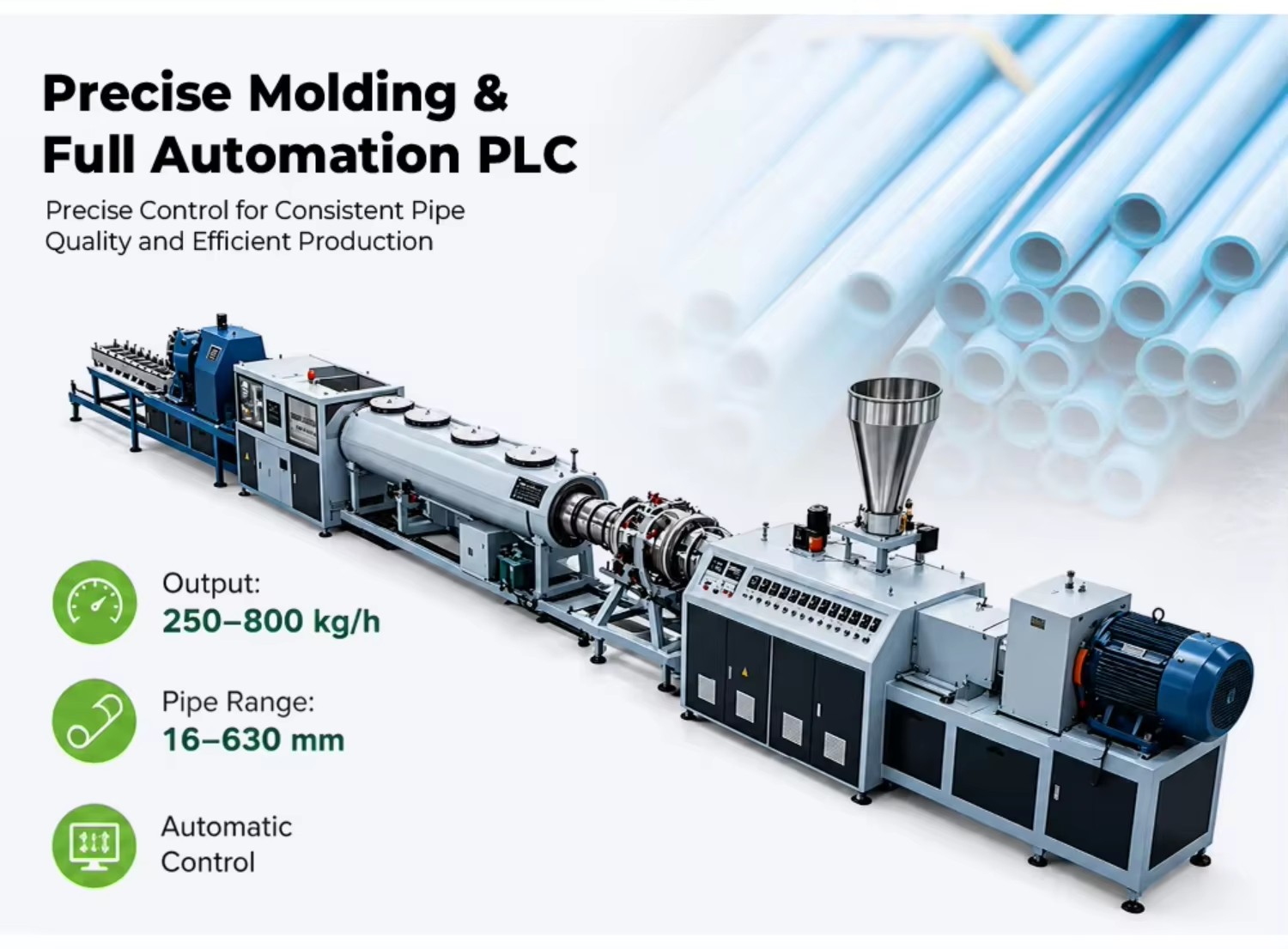 Virgin Raw Material PVC Pipe Extrusion Line UPVC Water Supply Pipe Extrusion Line School Water Supply PVC Tube