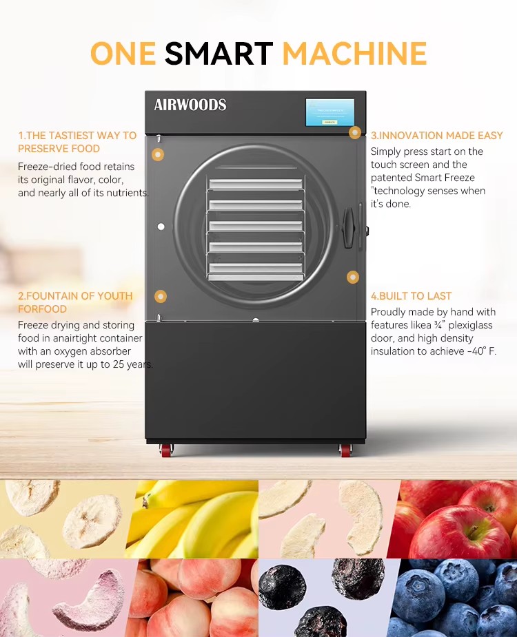 Household Dry Fruits Machine Fast Freeze Dryer Stoppering Tray Freeze Drier Equipment