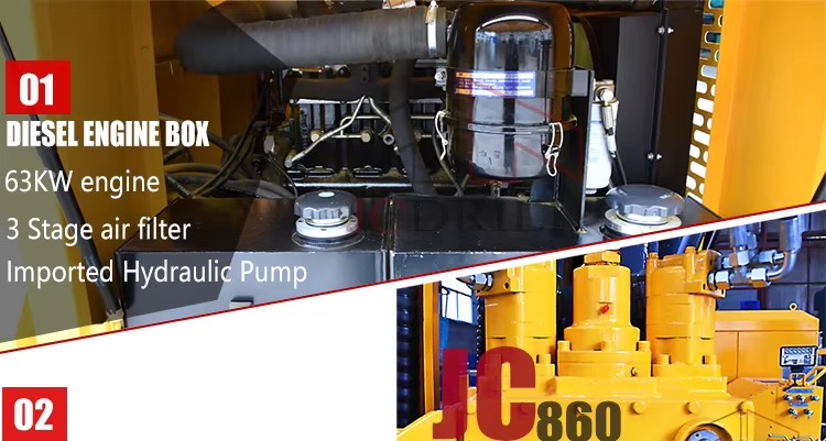 Heavy Duty Crawler Mounted Hydraulic DTH Rock Blasting Quarry and Mining Drilling Rig Machine for Sales