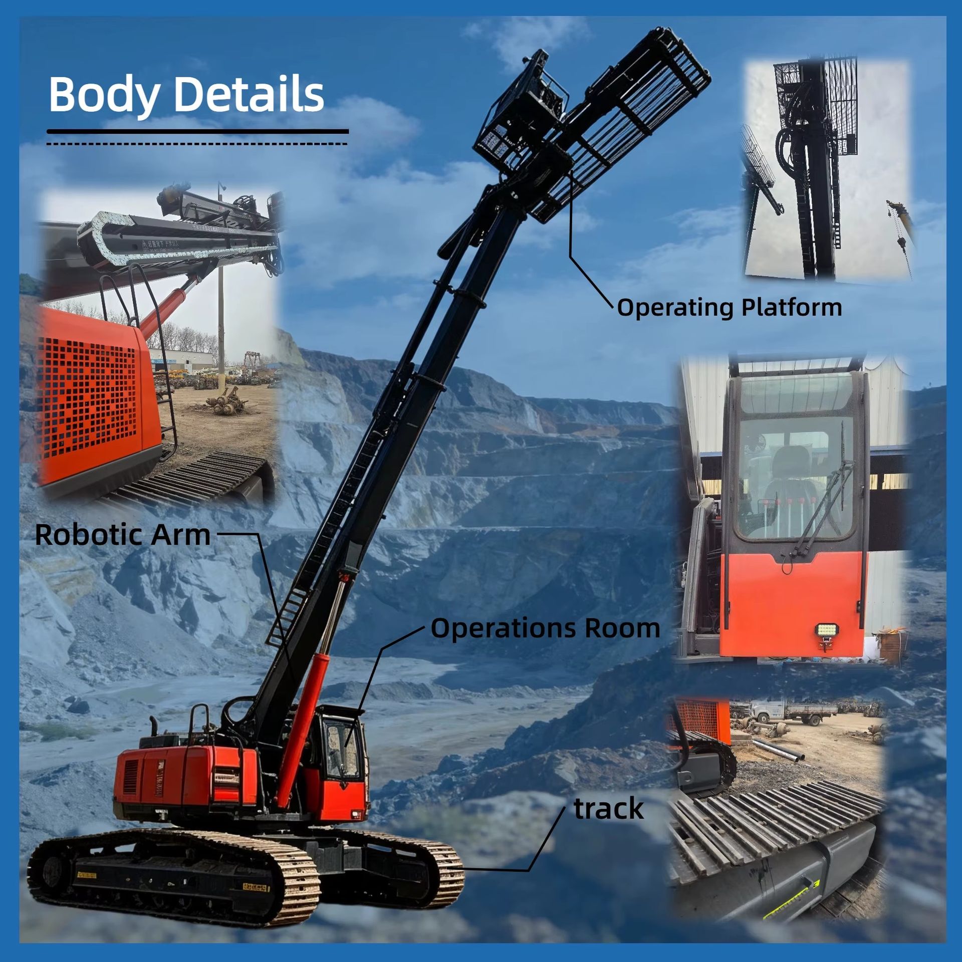 Mining Core Drilling Rig Machine Diesel-Powered Tracked Heavy Duty High Productivity with Pump & Motor for Rock Drilling
