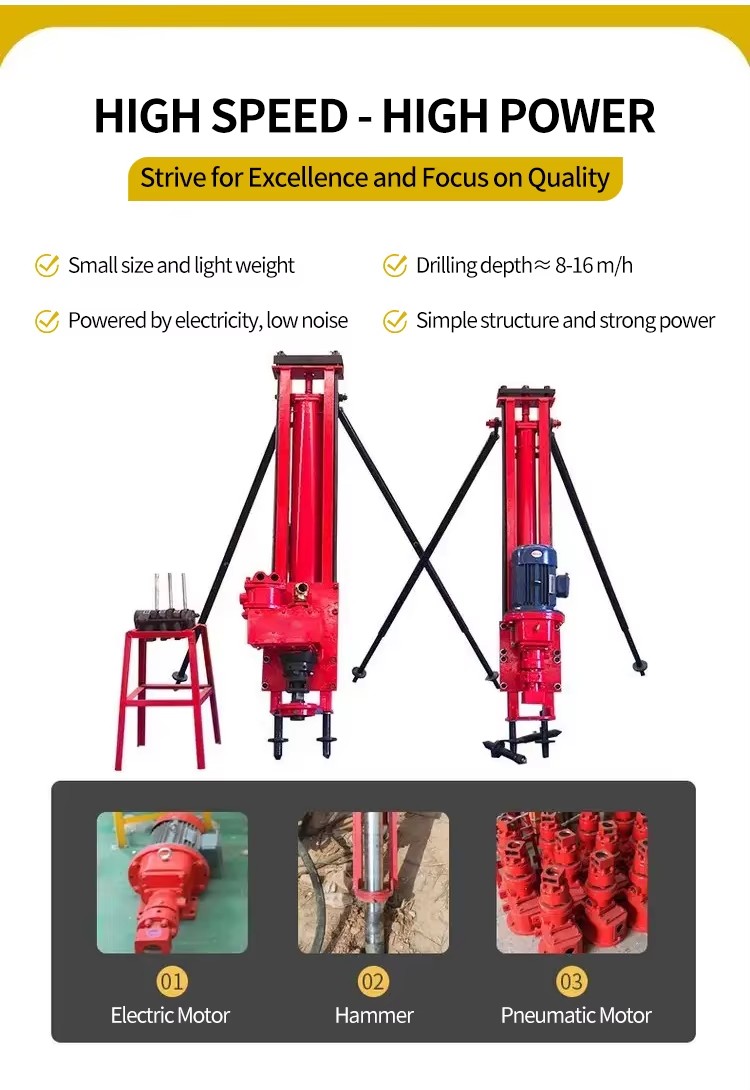 Mining Equipment Reliable Stand Used 30m Mini DTH Drilling Rig with air Compressor for Tough Conditions