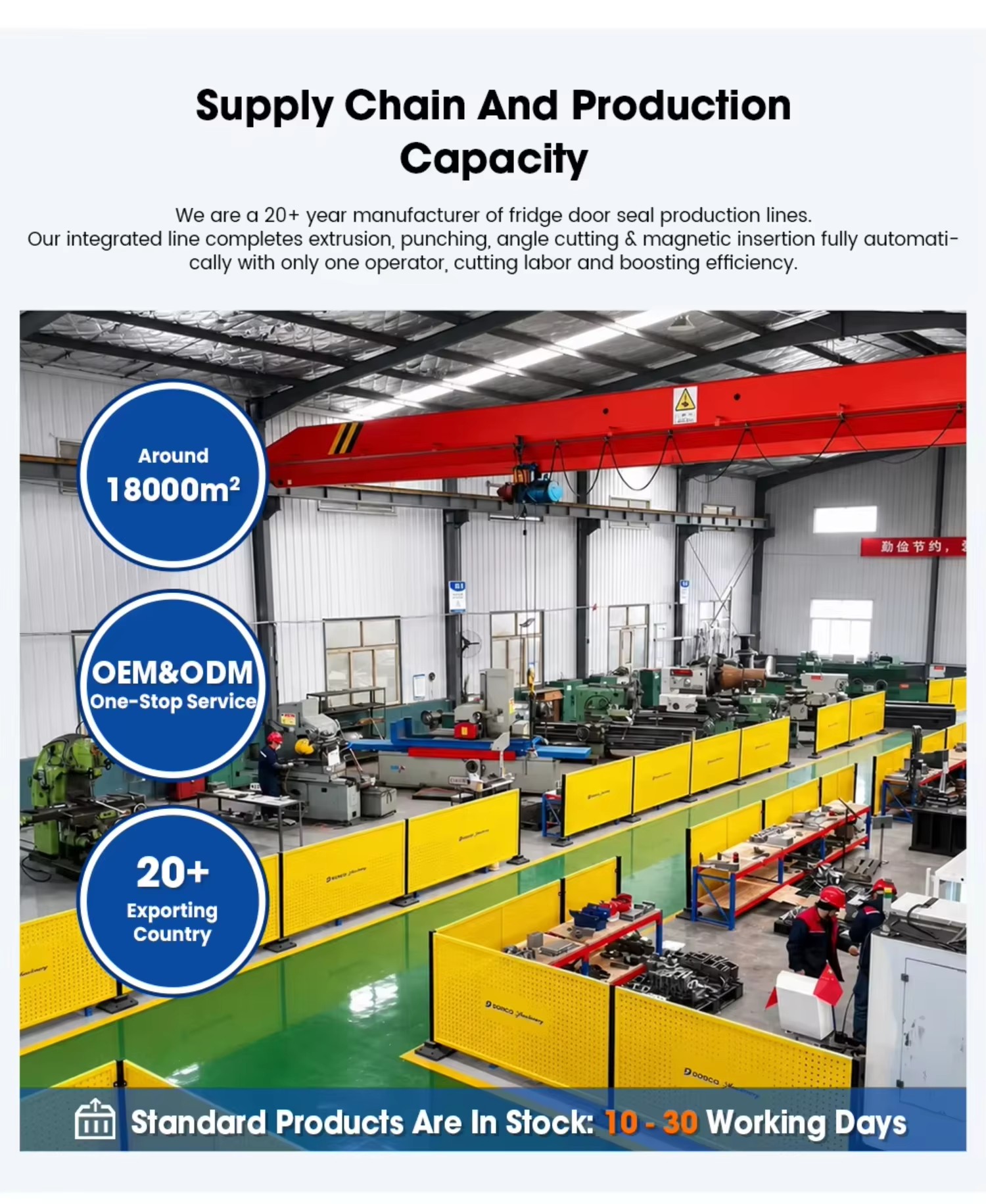 Magnetic Refrigerator Door Gasket Extrusion Line Making Machine with Motor Bearing Gear 22KW 380V CE ISO Certified