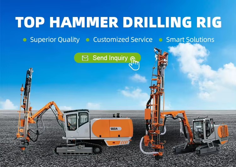 New Rock Blast Hole Integrated Top Hammer Rotary Drilling Rig with Diesel Engine and Gearbox 40m Depth Chinese Supplier