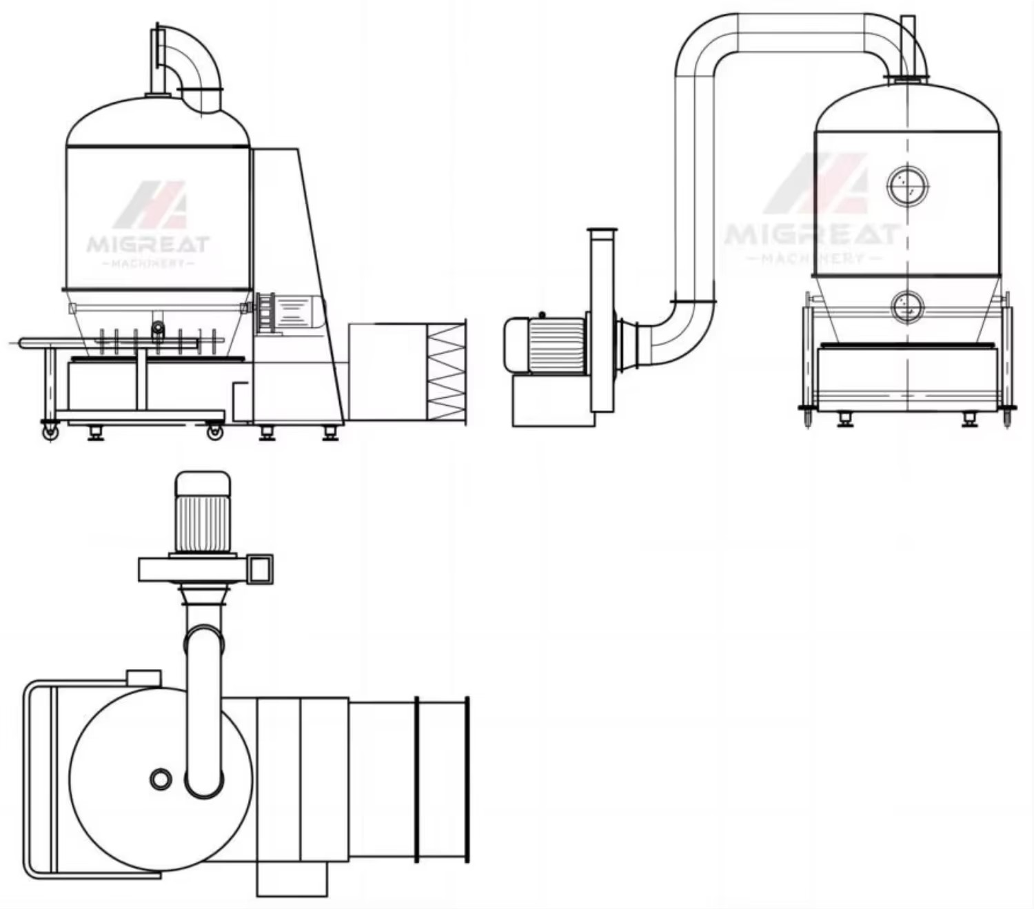 Reliable Stainless Steel Fluid Bed Drying Equipment for Food Powder Processing with Competitive Price and Energy Saving Features