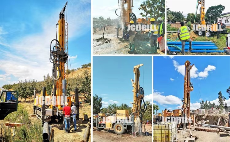 TWD150 Trailer Mounted Hydraulic Rotary Water Well Drilling Rig for Shallow Boreholes and Farm Irrigation