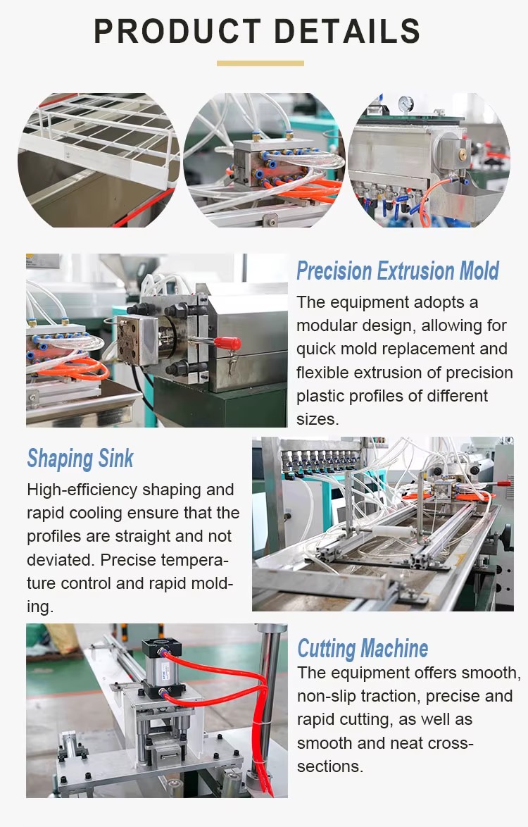 PVC PP PE PET PU Soft Sealing Strip Straw Tape Single Screw Motor Extruder Equipment Making Machine Line