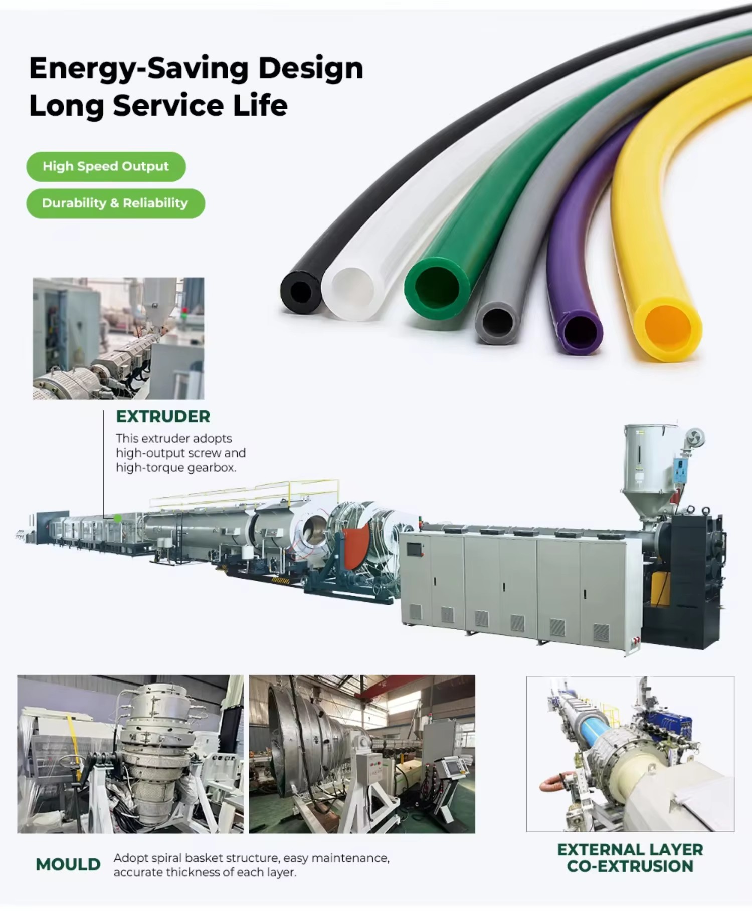 Intelligent PLC Control Single Layer PPR Pipe Extruder