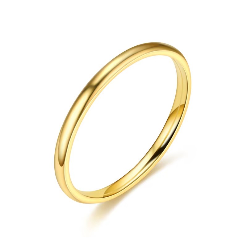 Stainless Steel Simple Multiple Color Plain Rings for Wedding Women Stainless Steel Jewelry