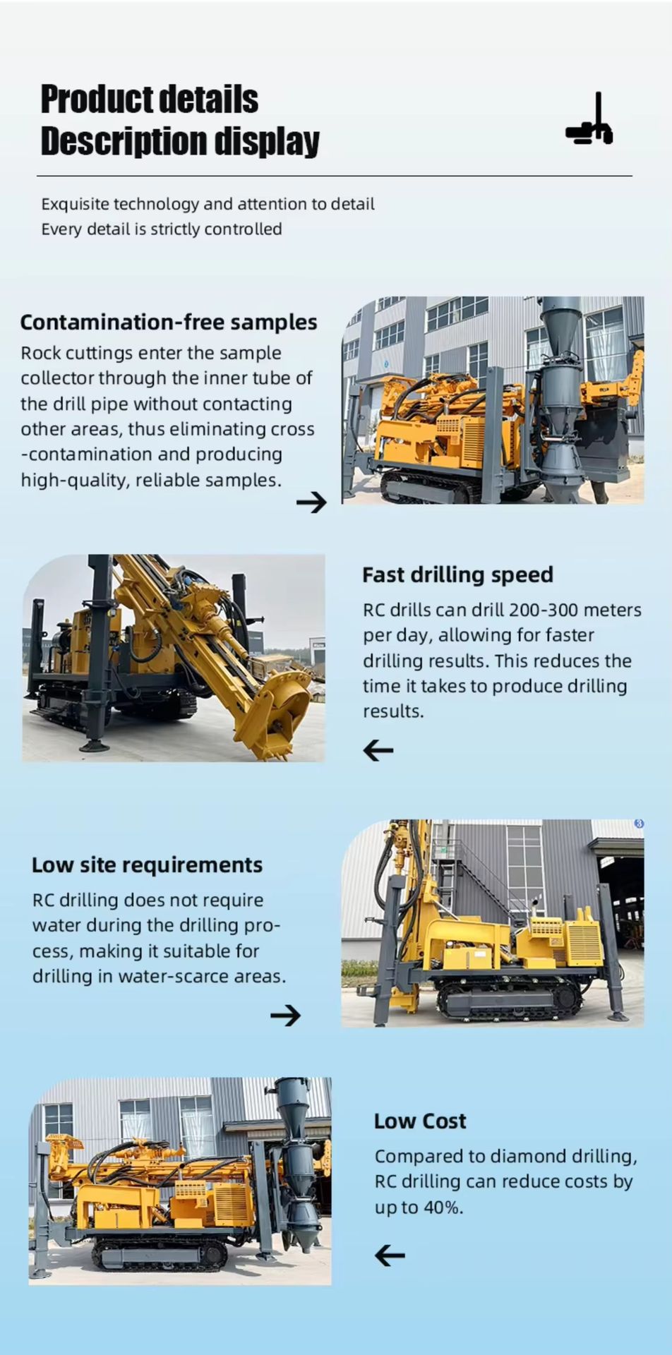 500M Hydraulic Air Lift Reverse Circulation Drilling Rig Used for Water Well Borehole Core Mining Hammer RC Drill Rig Machine