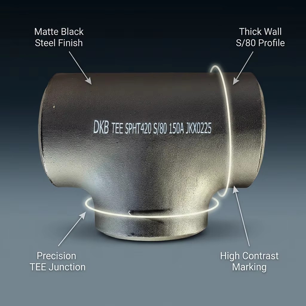 Carbon Steel Pipe Tee Equal Reducing Welded Pipe Fitting for Industrial Piping