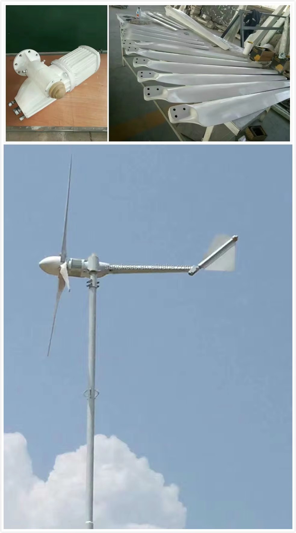 500w, 1000w, 2000w, 3000w Home, Household Electricity Generation / Windmill Electric Generator