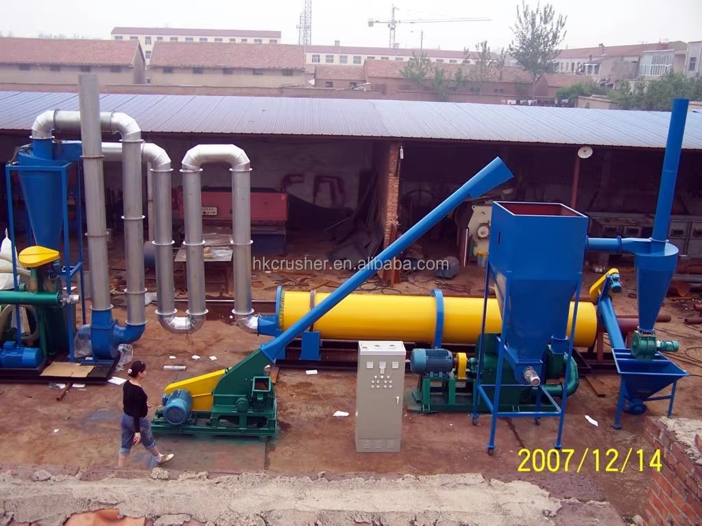 Energy-saving 0.5-40 Tph Sawdust Drying Equipment Single Drum Sawdust Dryer Sawdust Drum Dryer