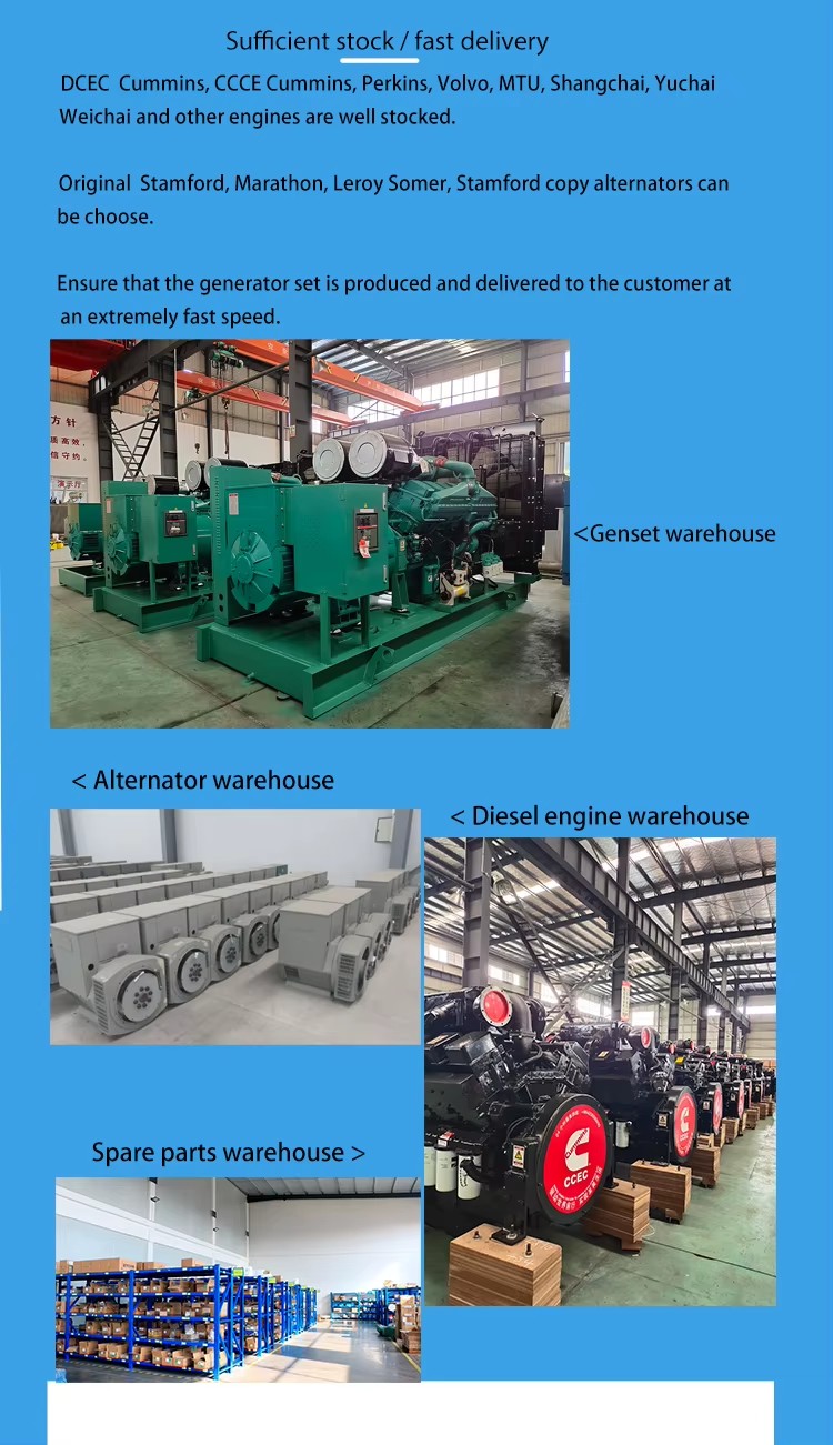 Generators Open Type 500kW 500 kW Diesel Electricity Generators Diesel Genset