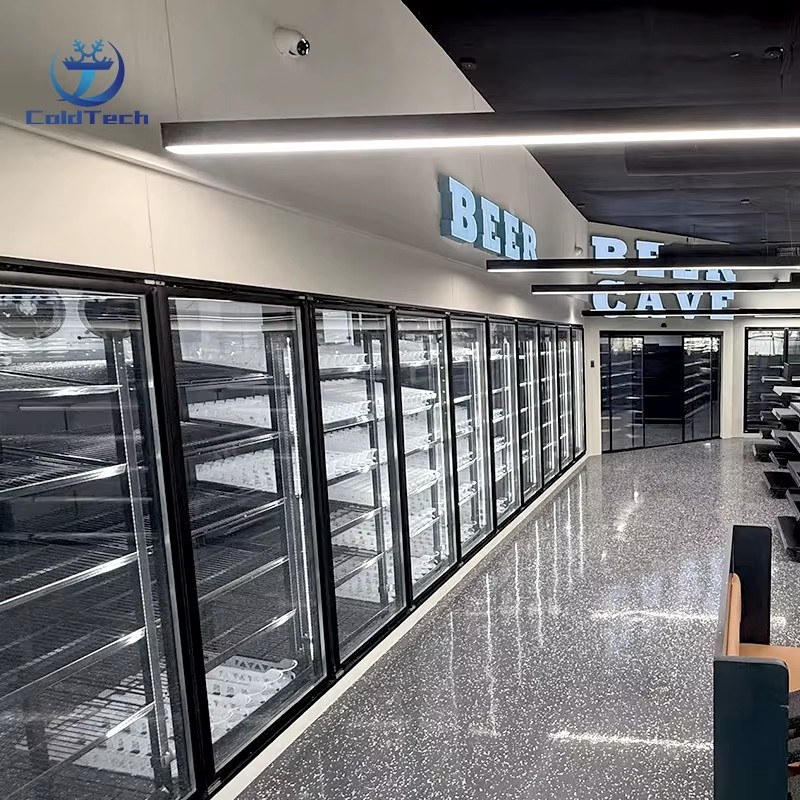 220V Space Saving Glass Door Walk in Cooler Designed for Quick Rear Loading and Maximum Product Visibility