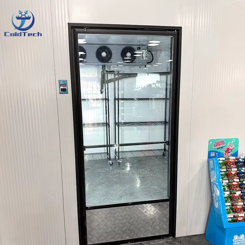 220V Space Saving Glass Door Walk in Cooler Designed for Quick Rear Loading and Maximum Product Visibility