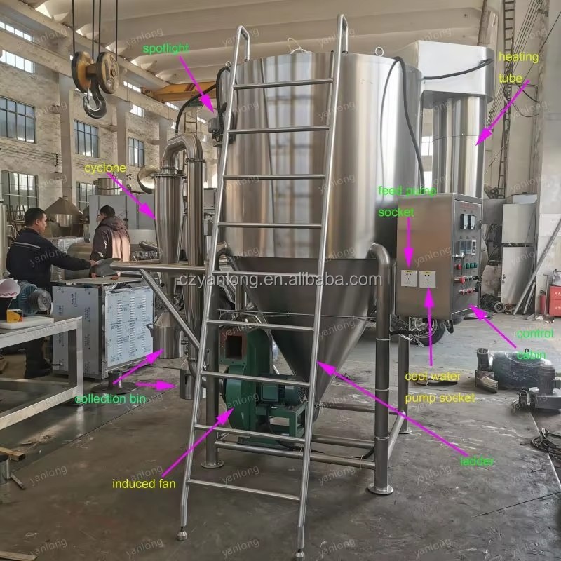 High Speed 100kg Per Hour Centrifugal Spray Dryer LPG-10 with PLC and Engine Core Components