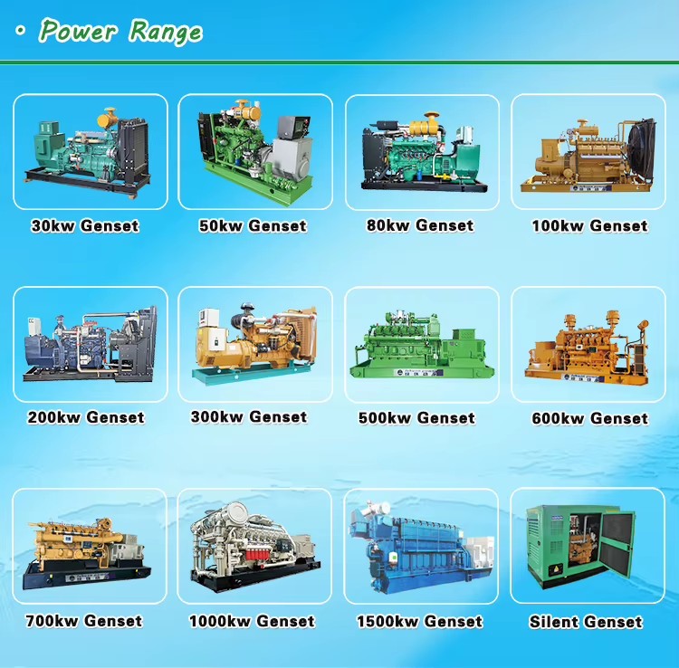 Electricity Power Generator High Hydrogen Syngas Engine 500kw-2MW Biomass Gas 3 Phase 4 Wire Water Cooled