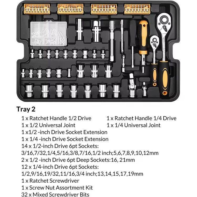 Hand Tool Sets Household Diy Hand Tools Box Set Most Popular Household Tool Box Set Mixed 258pcs Combination Carbon Steel
