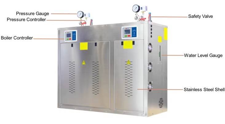 Industrial Electric Steam Boiler 500kg/h High Efficiency Automatic Steam Generator Stainless Steel Construction Boiler