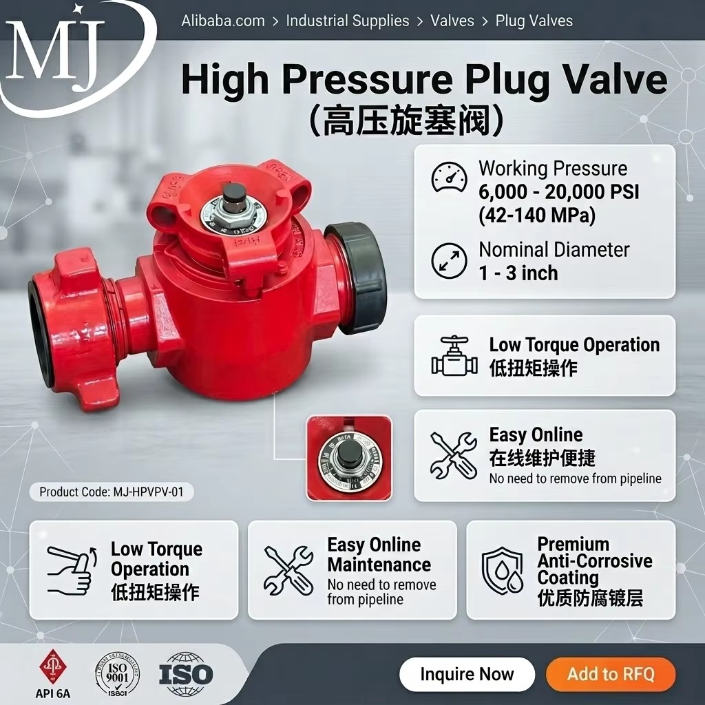 API 6A 2"-4" Forged Alloy Steel Rotary Low Torque Plug Valve 15000 PSI High Pressure Manual Oilfield Manifold Valve for Wellhead
