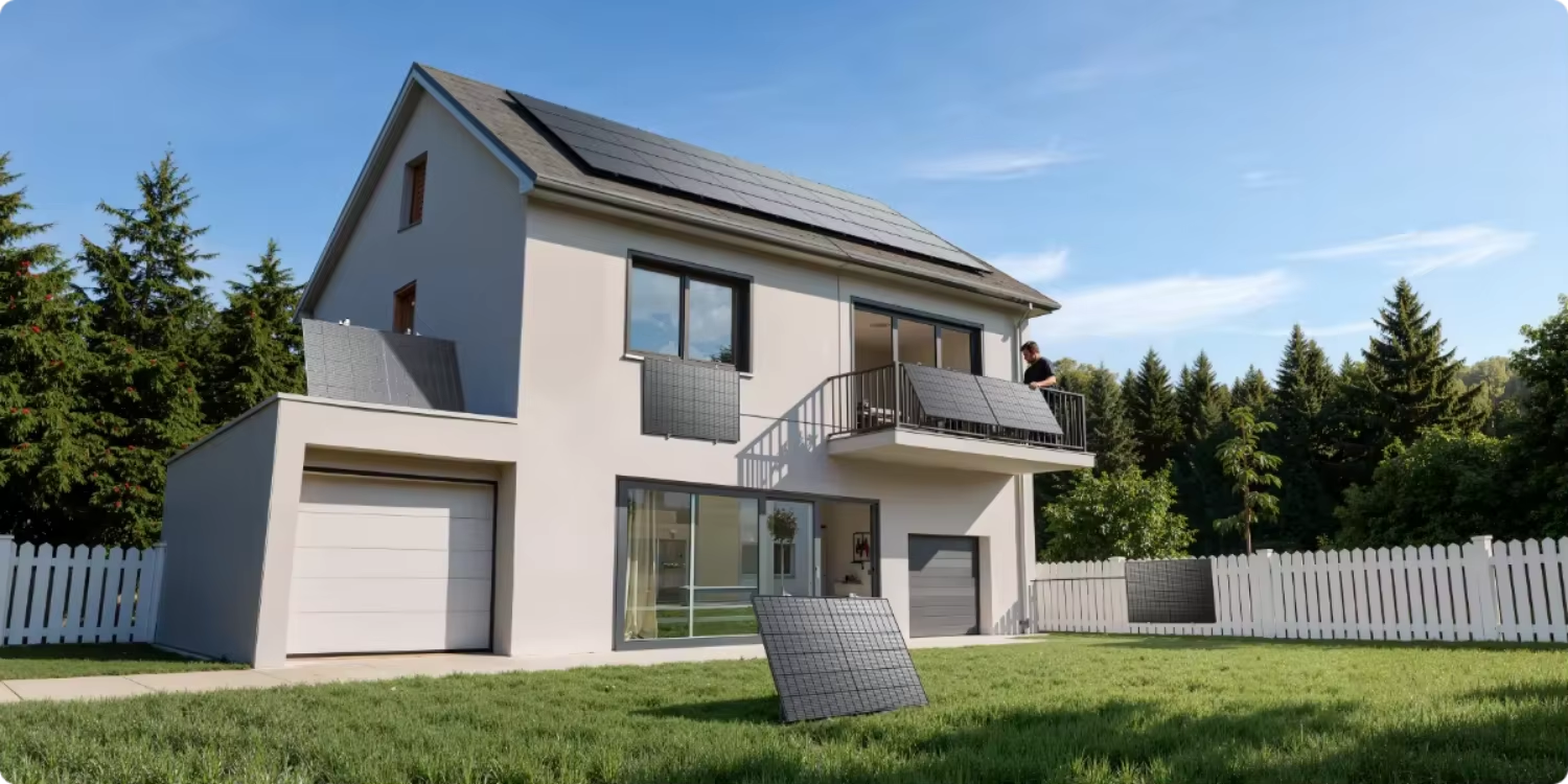 OEM Factory Balcony Solar Storage All-In-One 1.2kW Smart LiFePO4 System for Private Label Solar Retailers