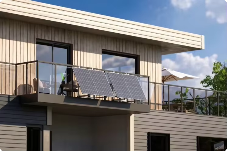Multi-Layer Modular Balcony Solar Battery 1.2kW to 15.36kWh Energy Storage System for Large Family Residences