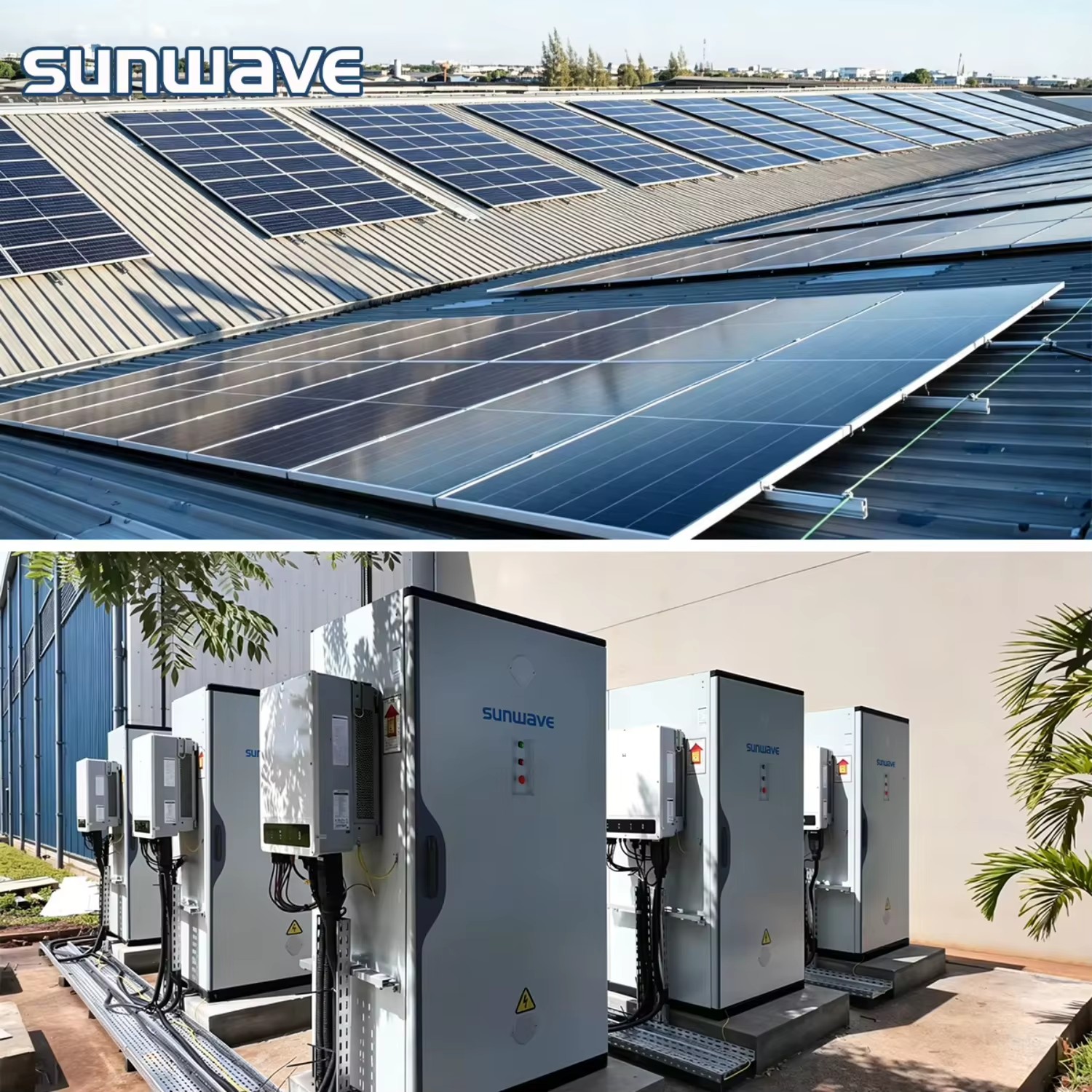 Deye on Off Grid Solar System 30kW 50kW 100kW 125kW Hybrid Inverter LiFePO4 Battery Commercial Energy Storage for Factory Farm