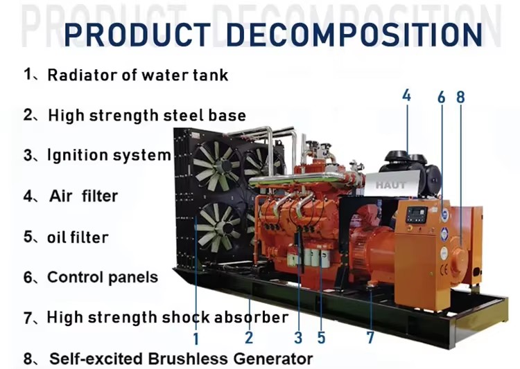 Electric Generator Gas 300kW 400kW 500kW Electricity Generator Gas 500kVA 625kVA Power Biogas/LNG/LPG/CNG Generator