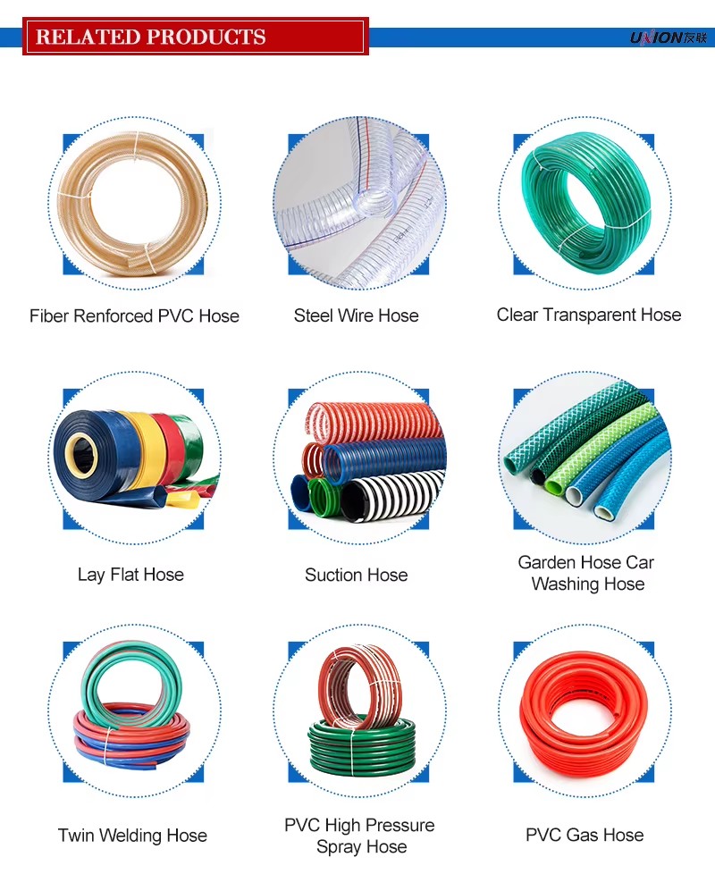 Factory Wholesale of Anti-ultraviolet and Anti-aging Products Flexible Fiber Braided Reinforce Pvc Garden Hose