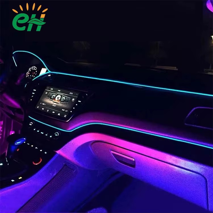 Ultra-Bright Side Glow Fiber Optic Integrated Skirt Soft MMA Optical Light for Car Interior Luminous Clothing Linear Lighting