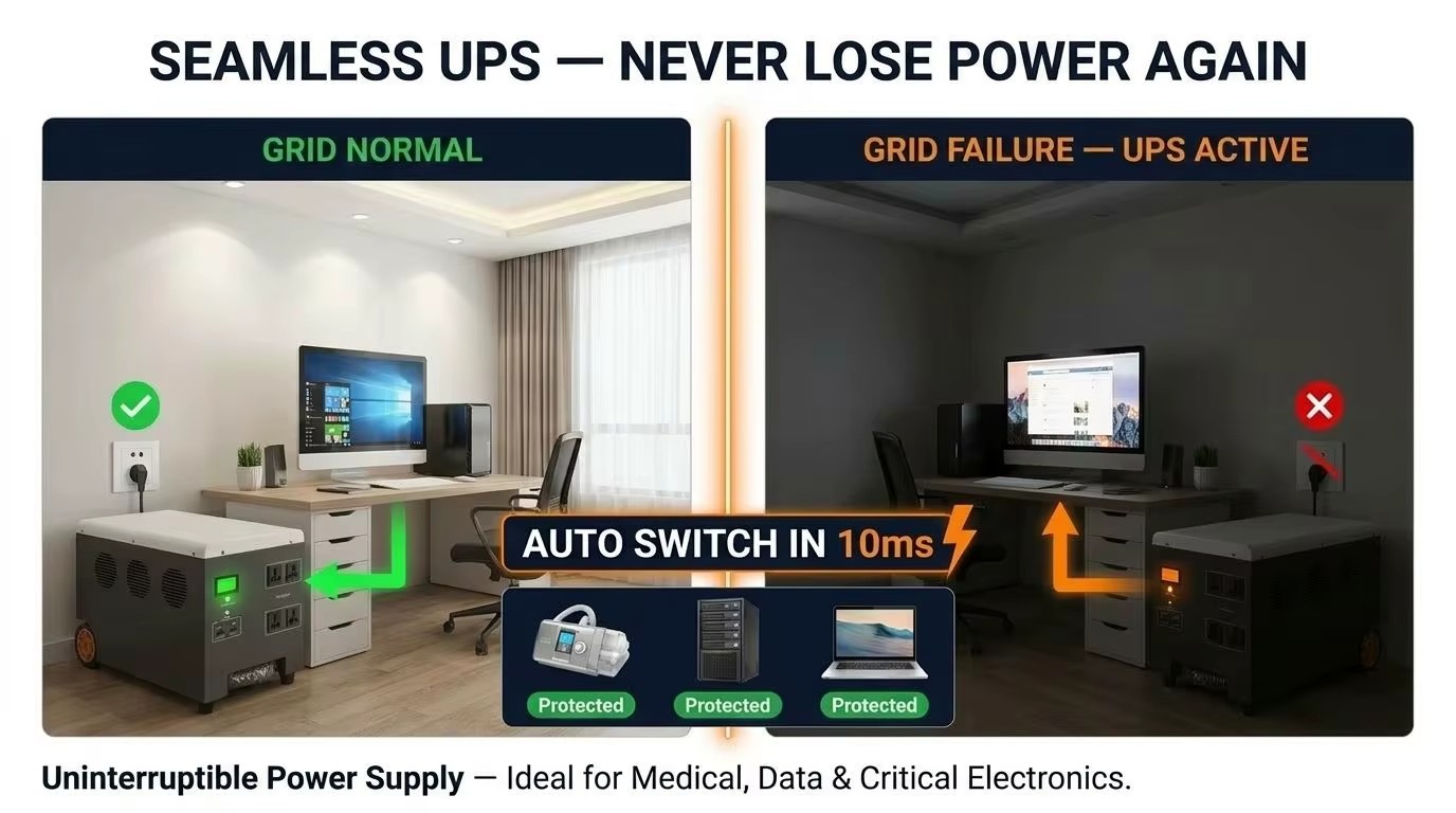 Outdoor Fast Charging Lifepo4 Portable Power Station 2400W Solar Generator Pure Sine Wave Lithium Battery Energy Storage Supply