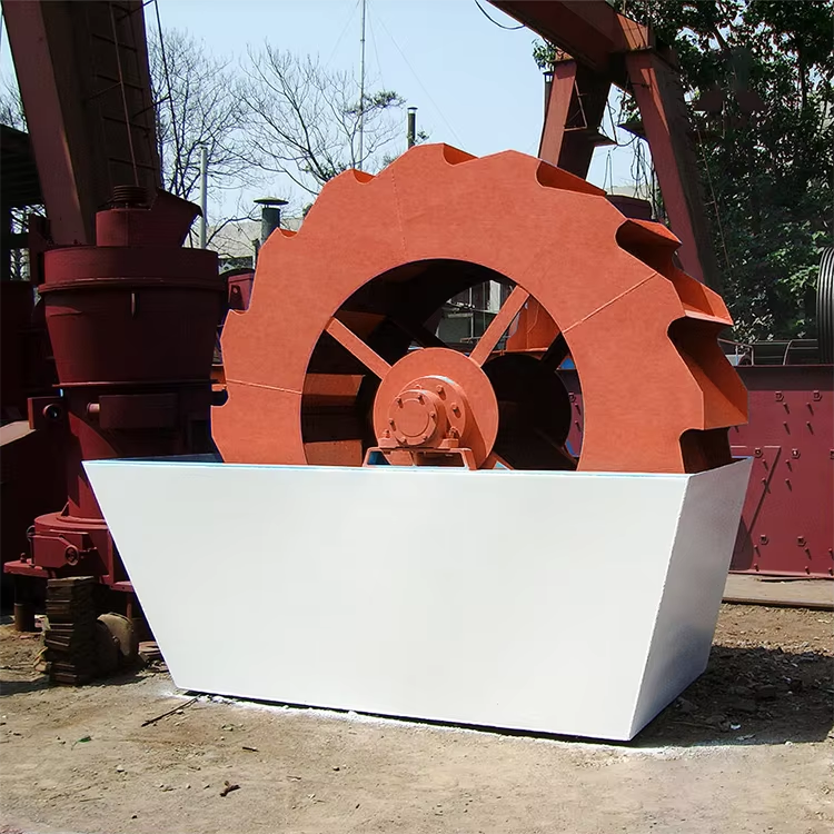 Gear Wheel Bucket Sand Washing Machine AC Motor 120-180 TPH Capacity 1 Year Warranty Easy Operate Silica Washing