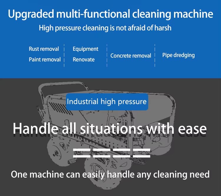 LICHI 800bar High Pressure Washer 22 LPM New Heavy-duty Industrial Hull Cleaning Machine with Pump for Sand Blasting Derusting