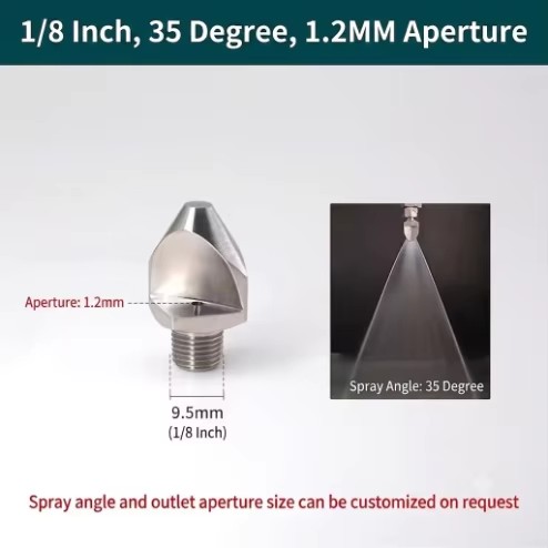 Ultra High Impact Deflected Narrow Angle Flat Fan Nozzle for Sand Gravel Aggregates Washing