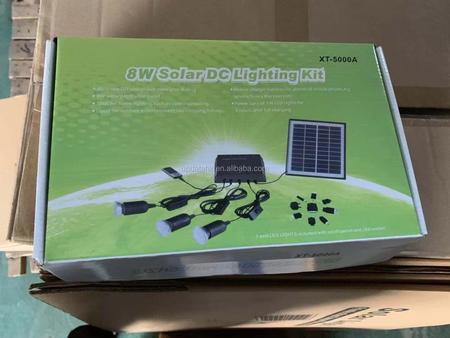 Portable 3pcs Bulbs 8w Solar Lighting Home Kit Wit Solar Lighting System Portable Solar Energy System Solar Home Lighting Kit